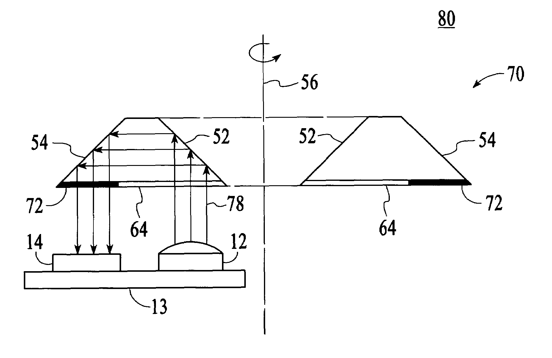 Optical encoding that utilizes total internal reflection