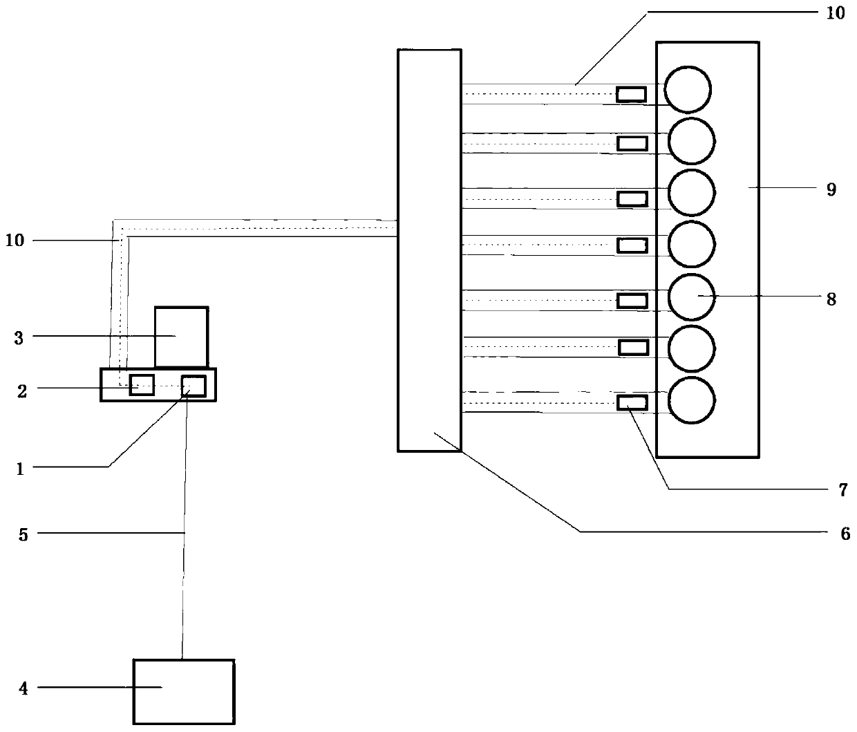 Intelligent centralized dry oil lubrication system suitable for drilling machine crown block