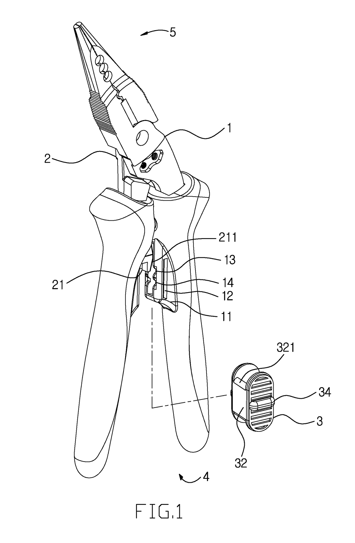 Fastener structure for pliers