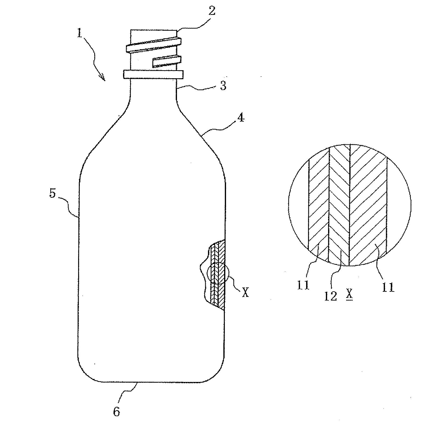 Synthetic resin container with high barrier properties