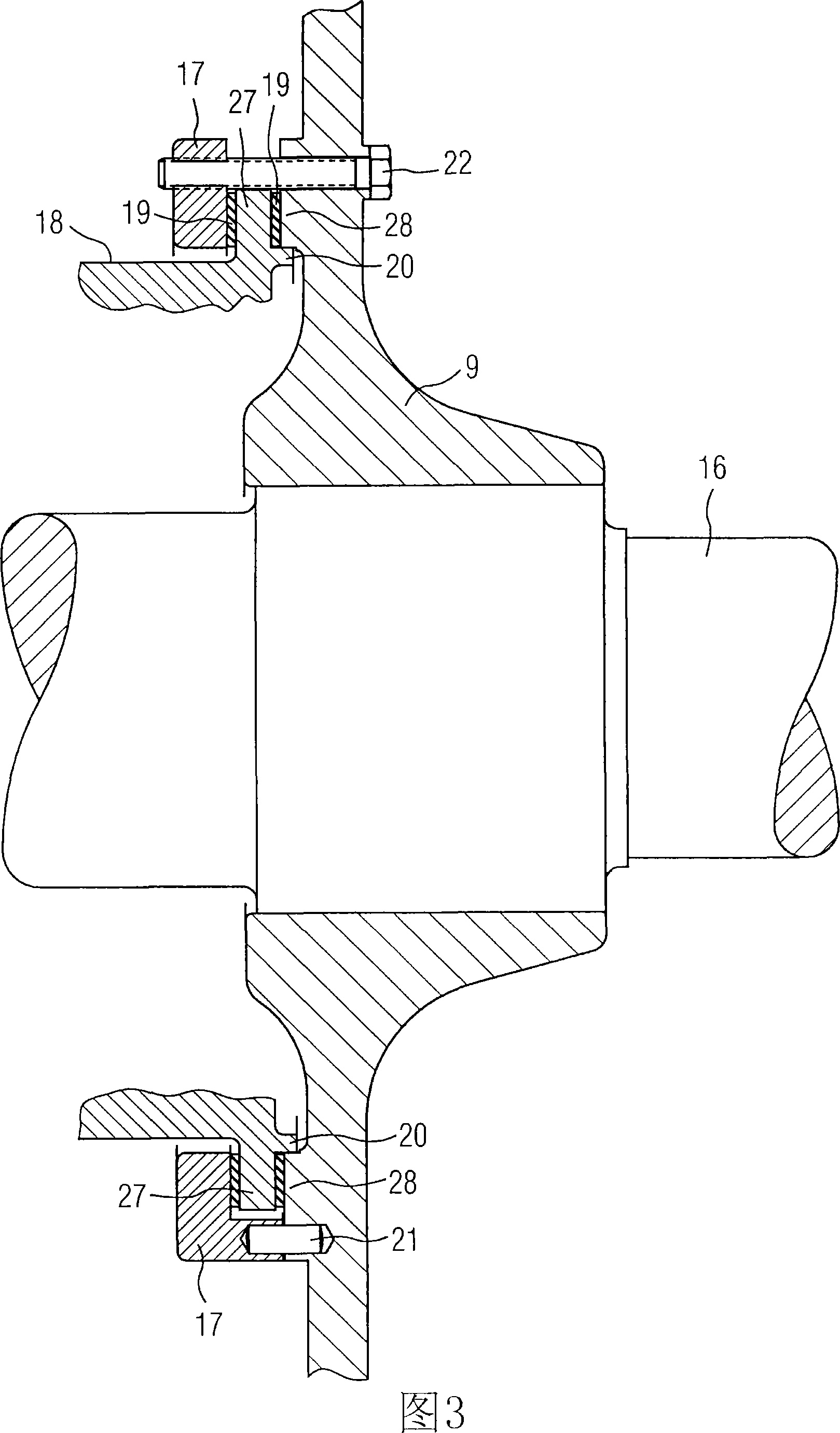 Friction clutch for at least one running wheel of a track-bound traction vehicle