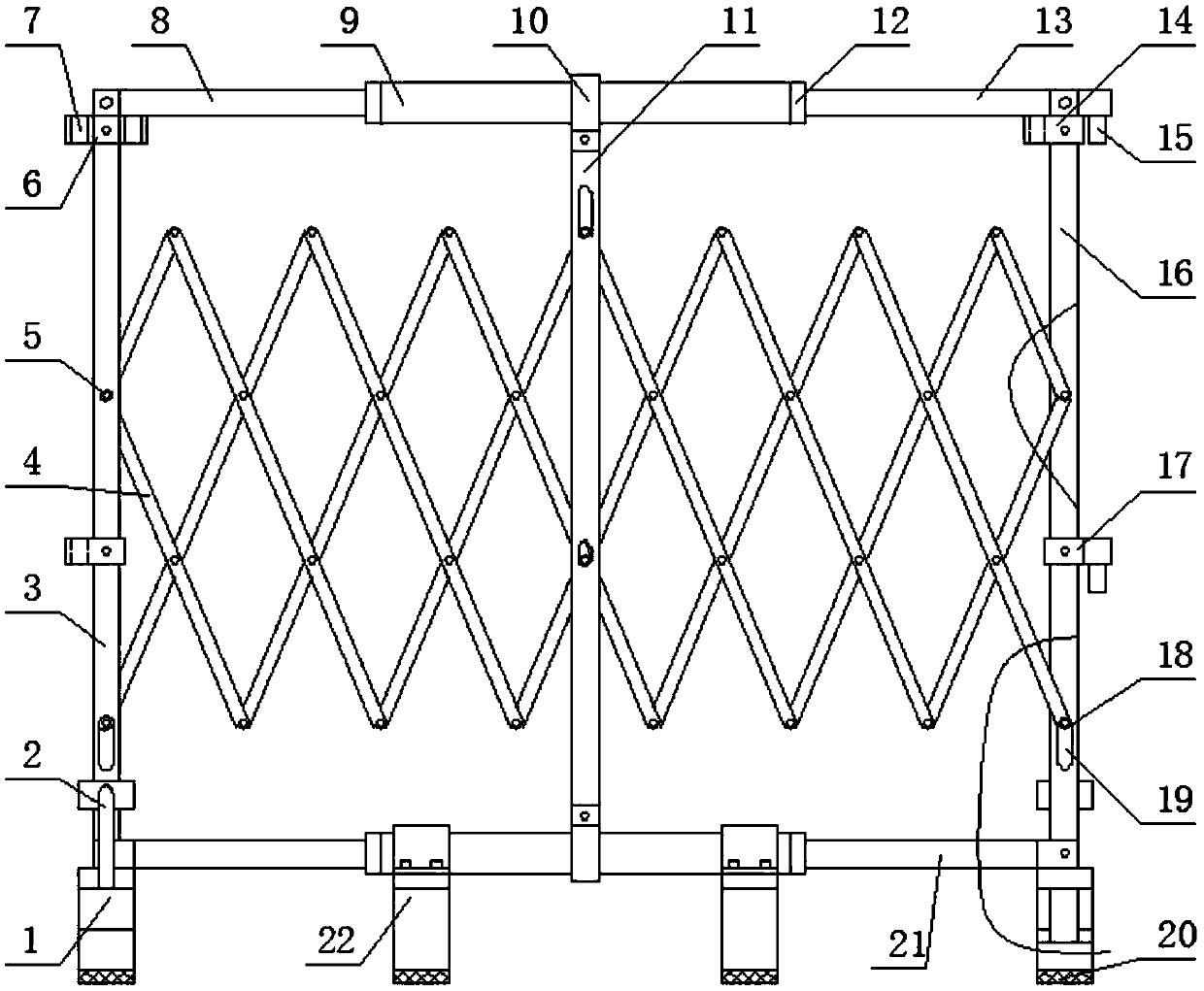 Folding guard fence