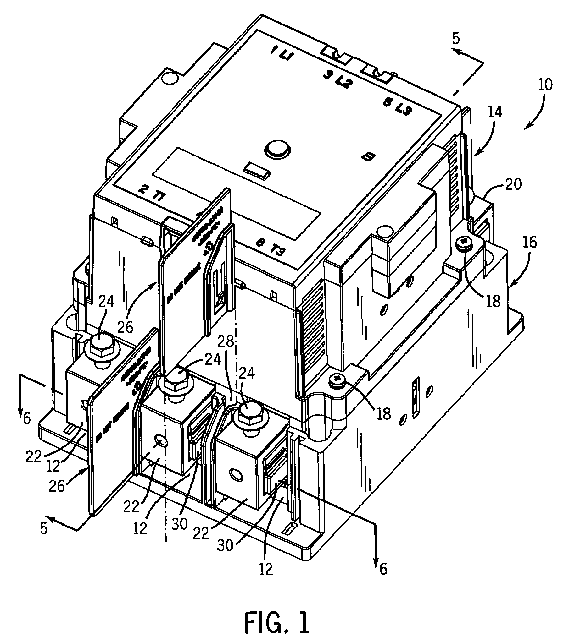 Gas diverter for an electrical switching device