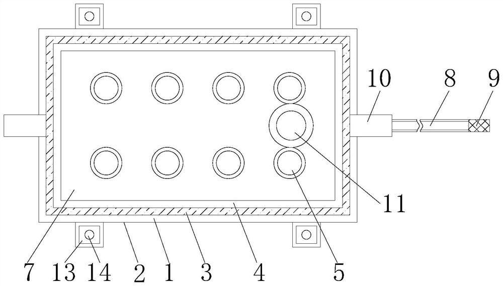 Steering engine structure provided with waterproof protection facility