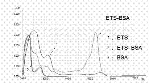 Preparation method for artificial antigen of erythrosin pigment