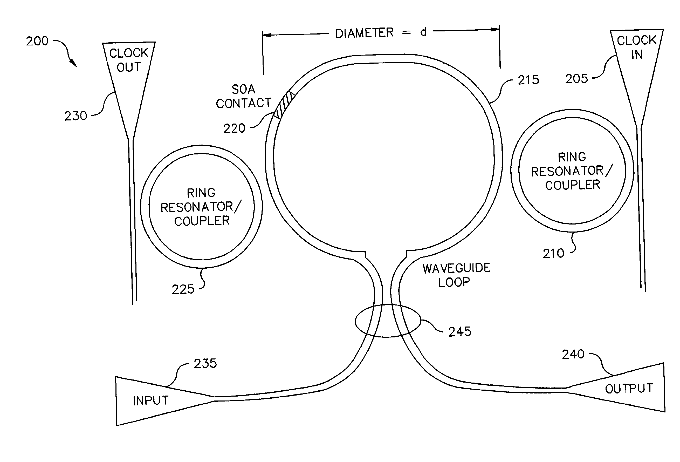 Monolithic integrated terahertz optical asymmetric demultiplexer