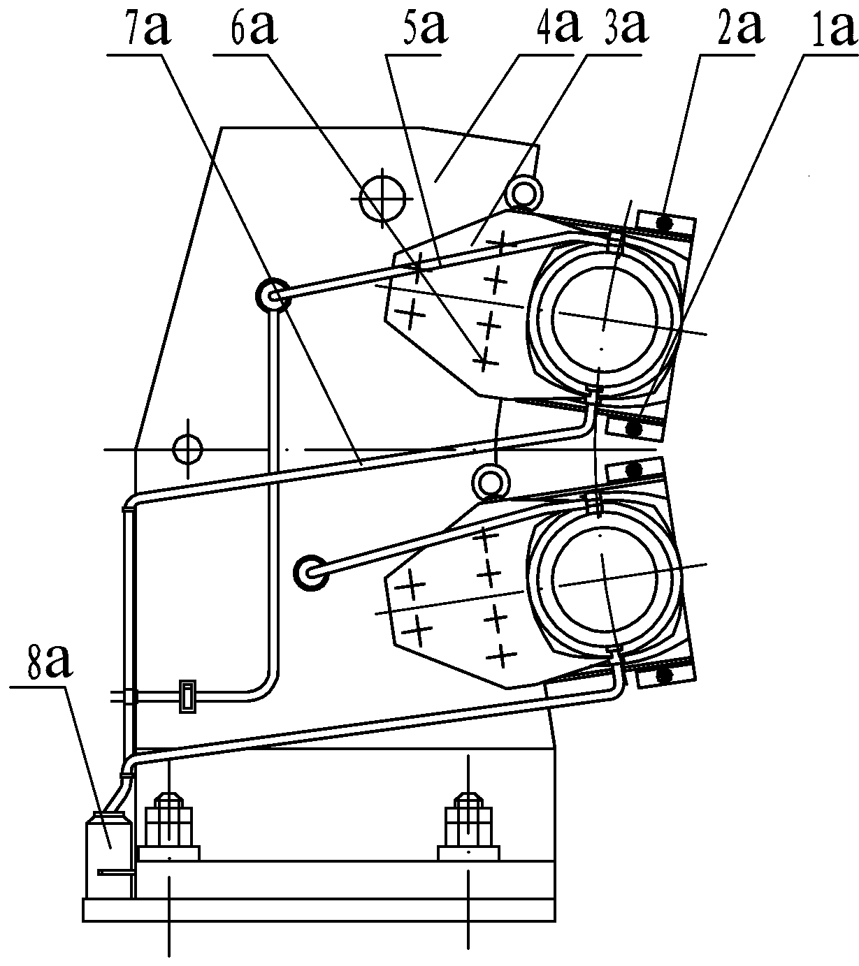 Hydraulic disc braking system with electric cylinder and braking method