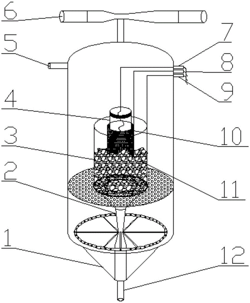 Annular radial-flow negative-pressure suction internal loop photoelectric catalytic reactor