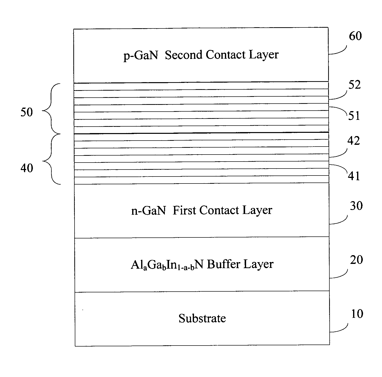 Nitride based MQW light emitting diode having carrier supply layer