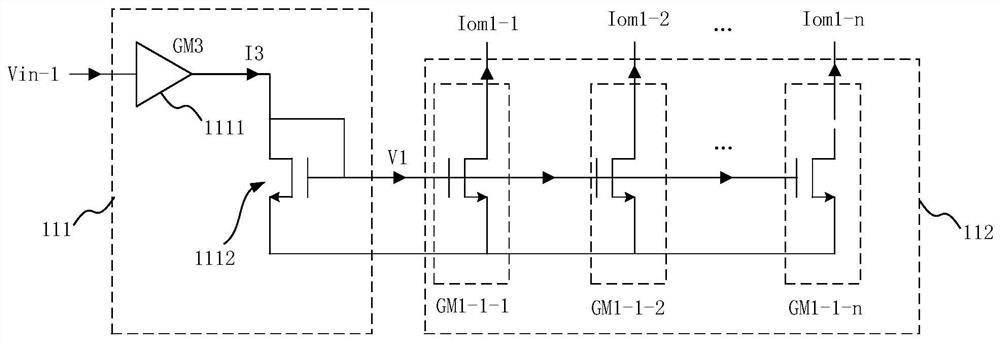 Radio frequency front-end amplification circuit, chip, equipment and configuration method