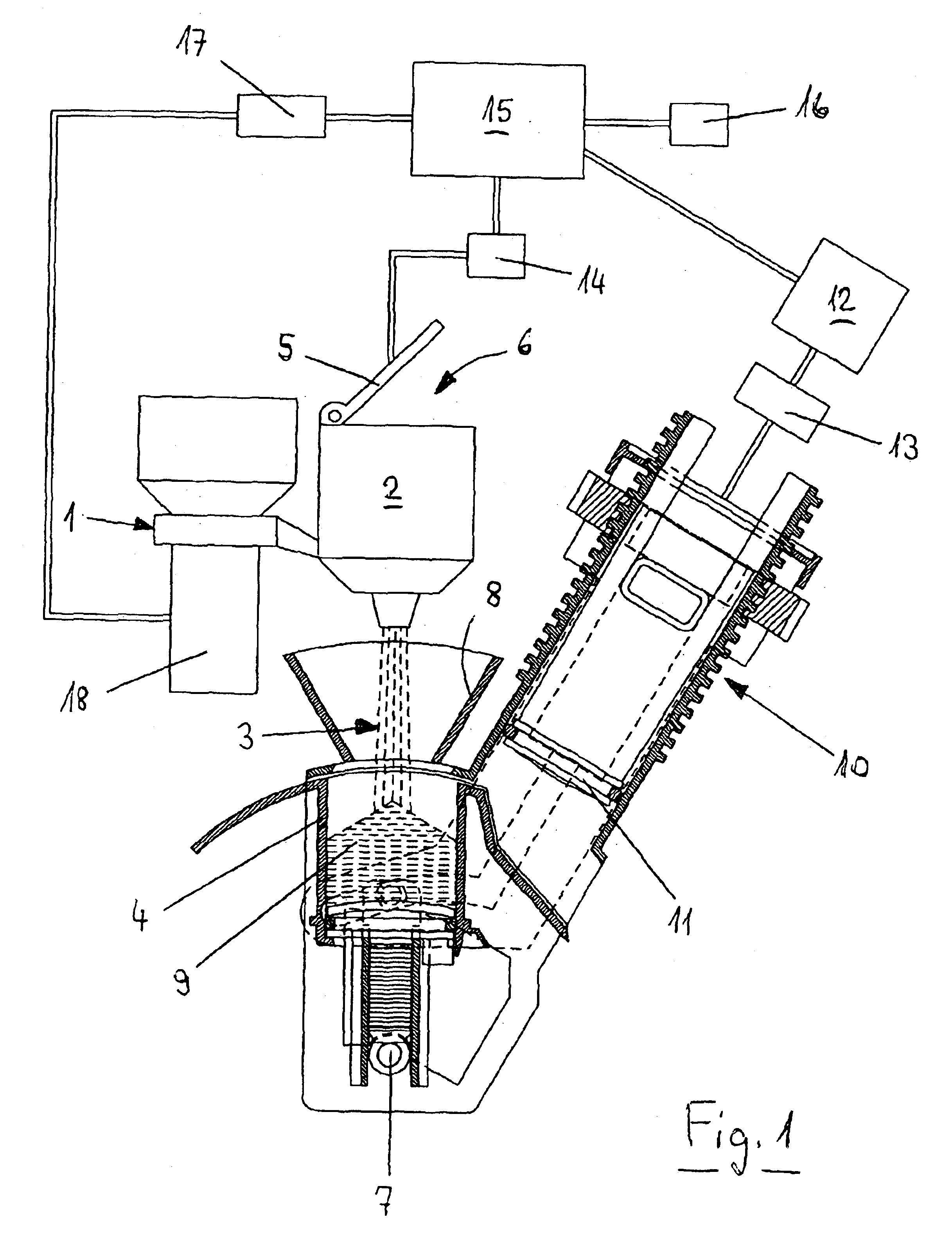 Coffee machine with a manually operated lid of an inlet for special coffee and a method for monitoring the position of this lid