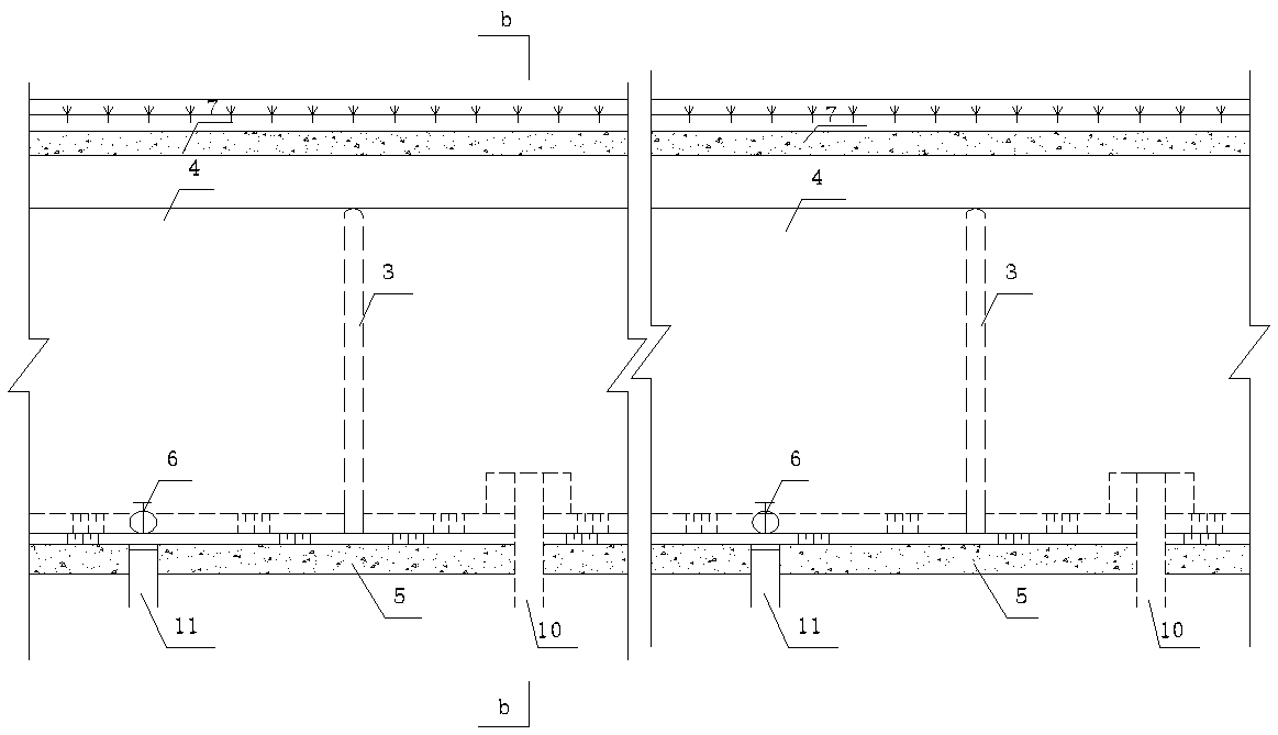 Mountain rain and flood collection and drainage device and drainage method