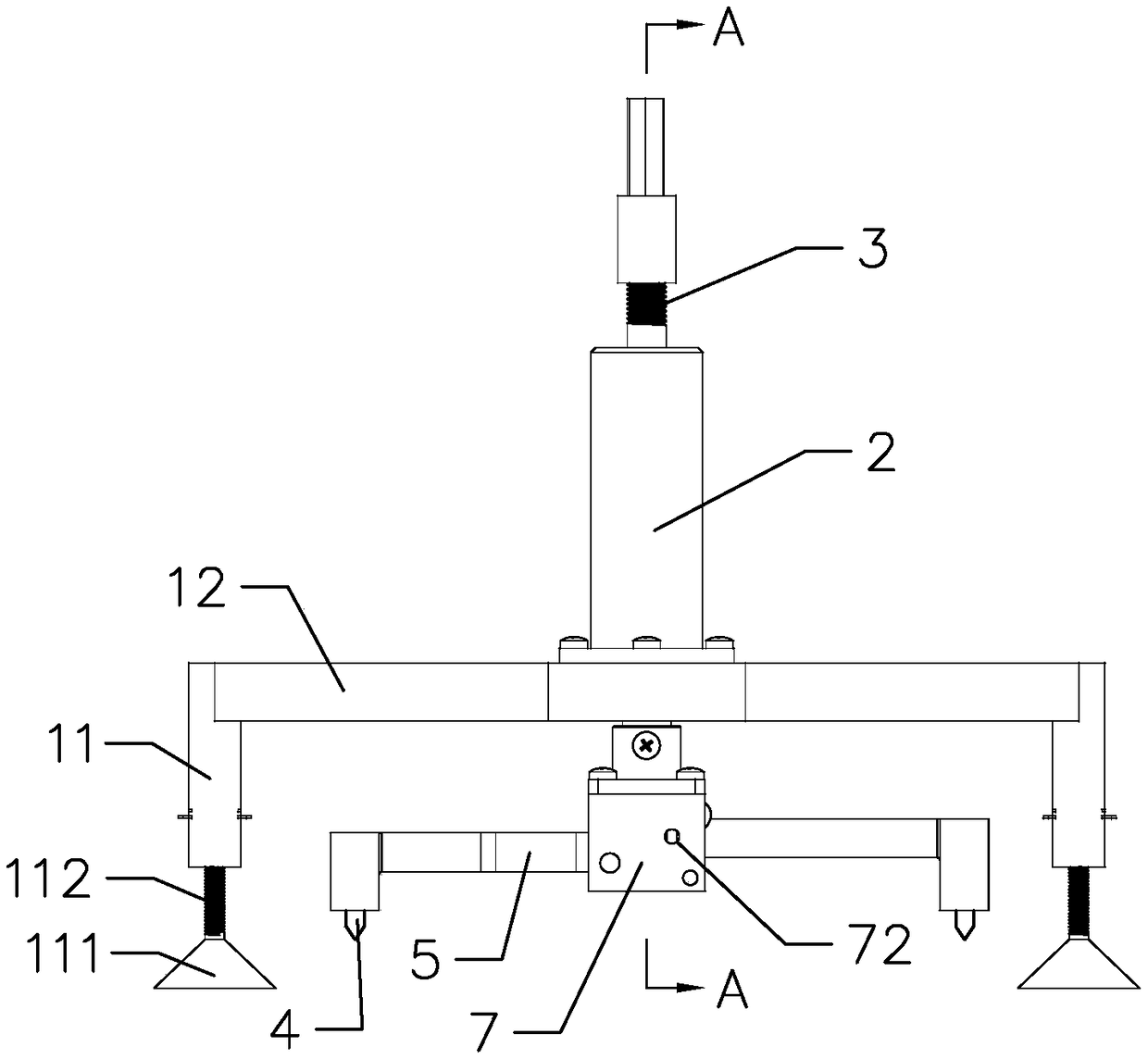 Trepanning device used for copper bar insulation sleeve and use method thereof