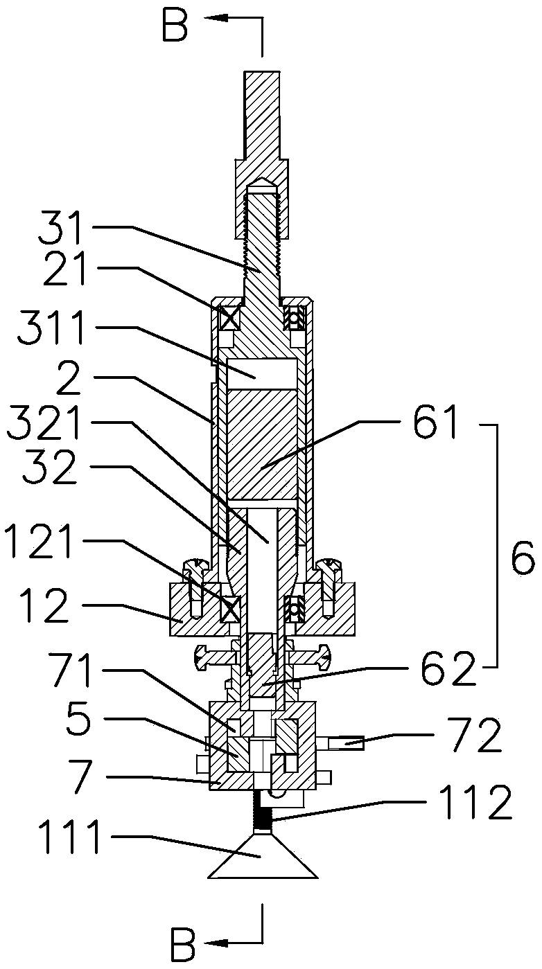 Trepanning device used for copper bar insulation sleeve and use method thereof