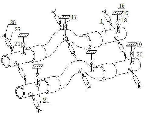 Structure and construction method of prefabricated oil and gas multiphase transportation flat cavity intelligent insulation pipeline