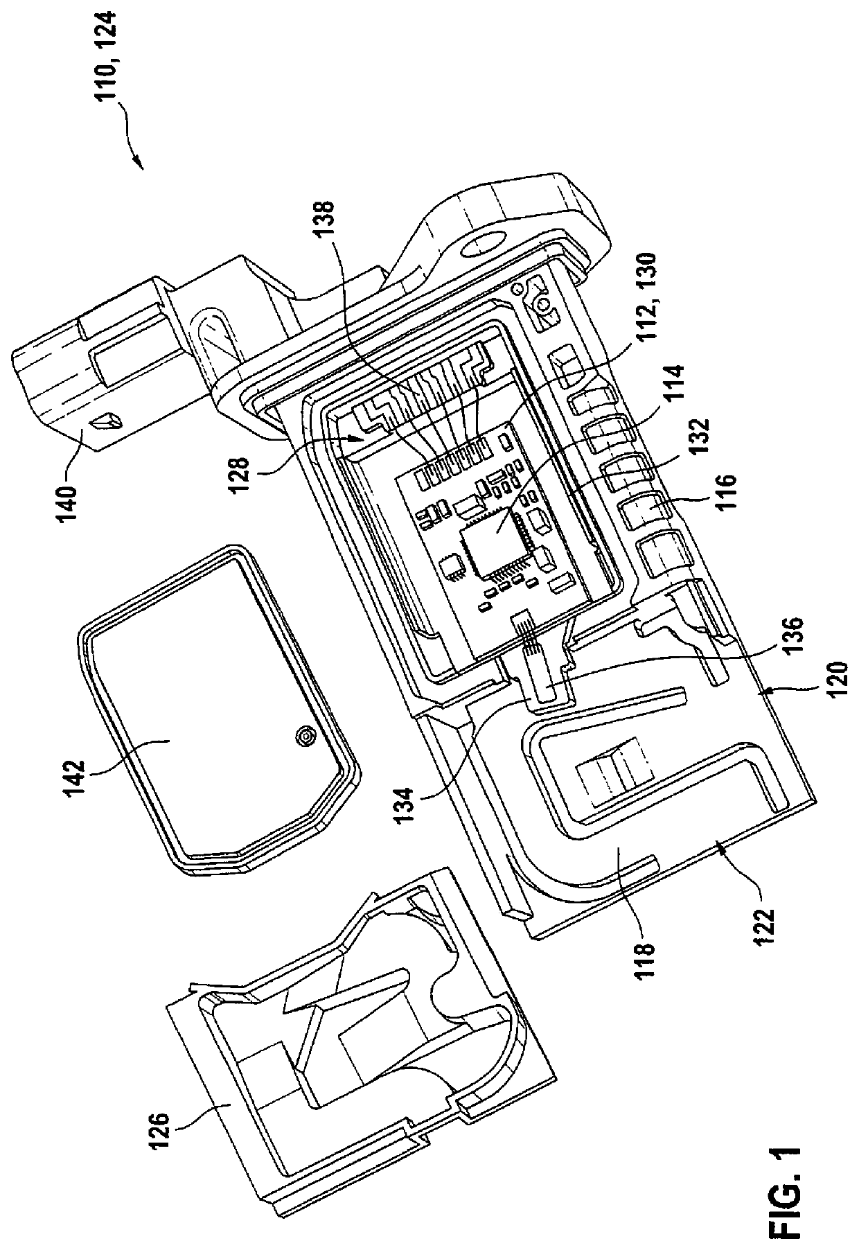 Sensor for detecting at least one property of a fluid medium