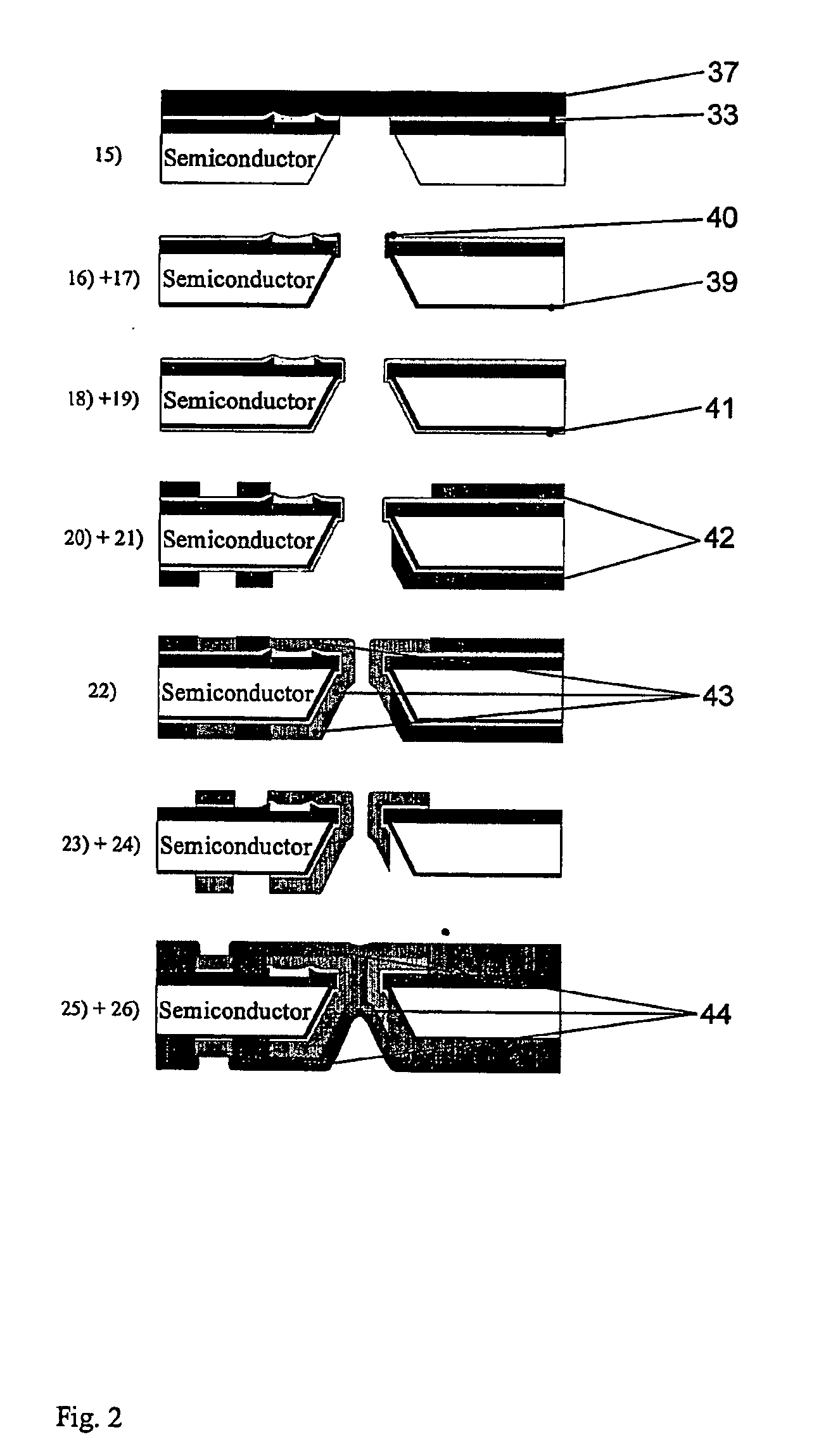 Feed-through process and amplifier with feed-through