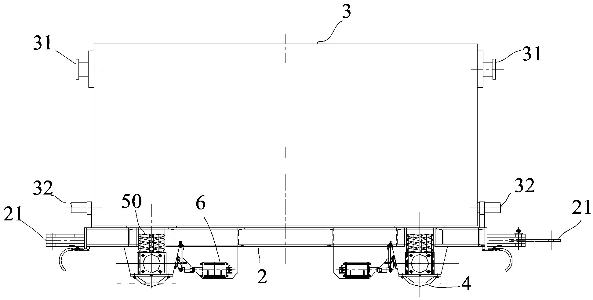 Light rail soil residue vehicle