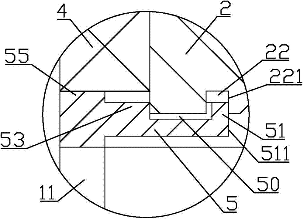 Dustproof device of swinging rod of plastic circular weaving machine