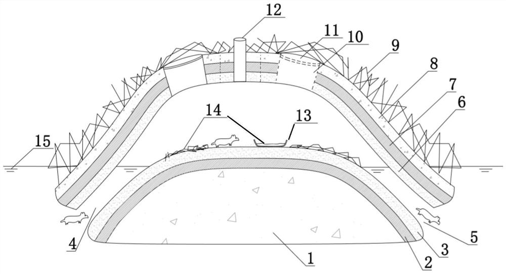 Bionic cave for protecting beaver