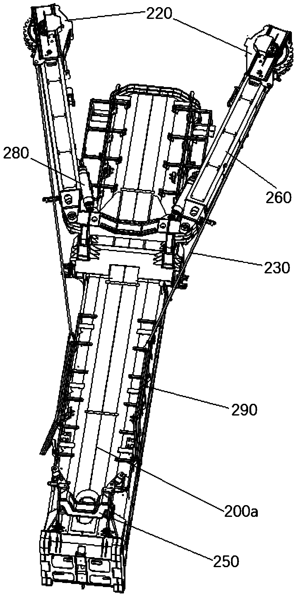 Column assembly of crane and crane