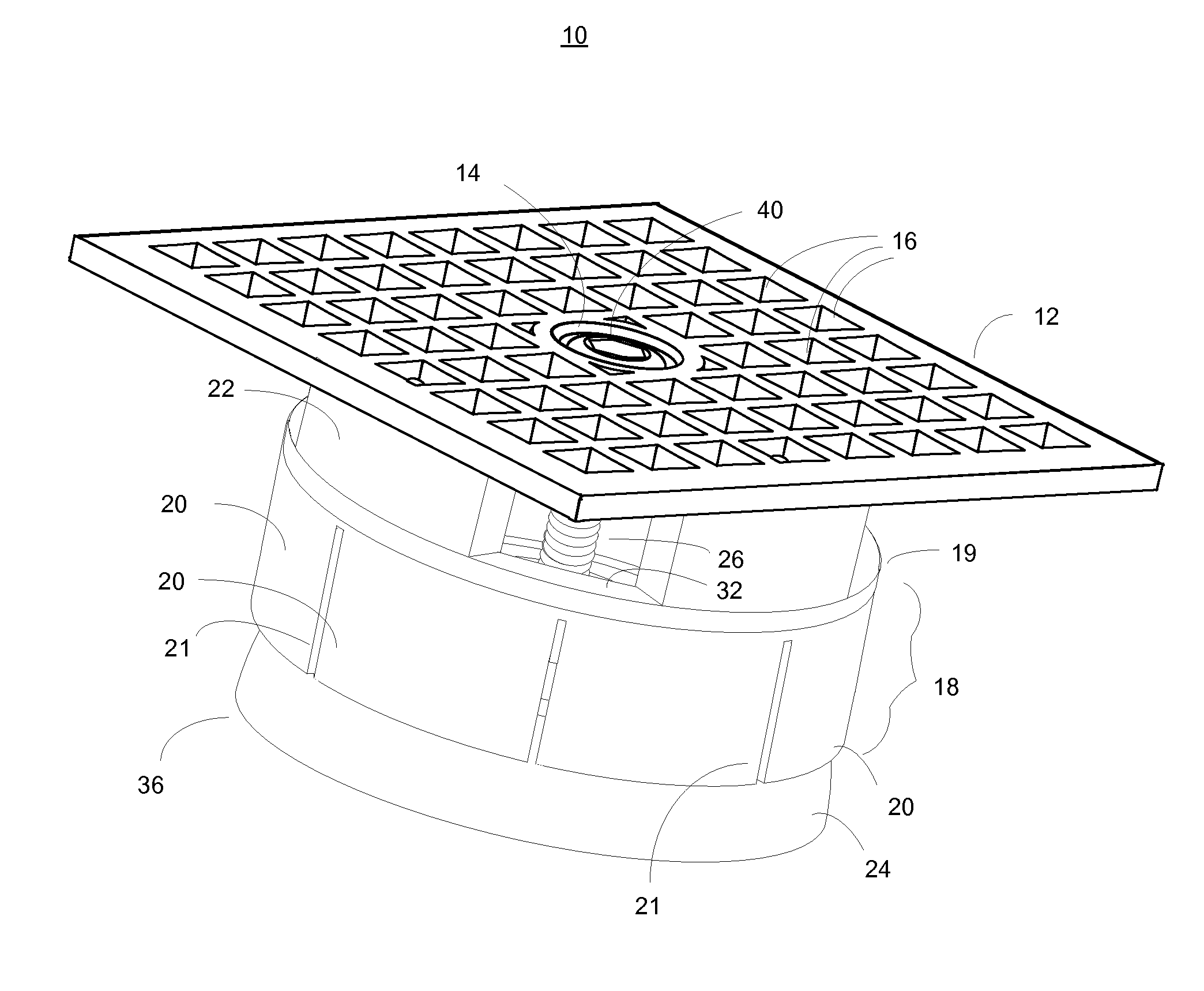 Removable locking floor sink drain screen for enlarged opening