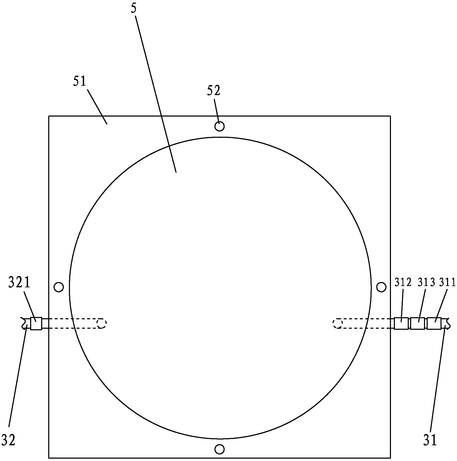 Novel inner pressure limit test device and method for concrete hemispherical shell