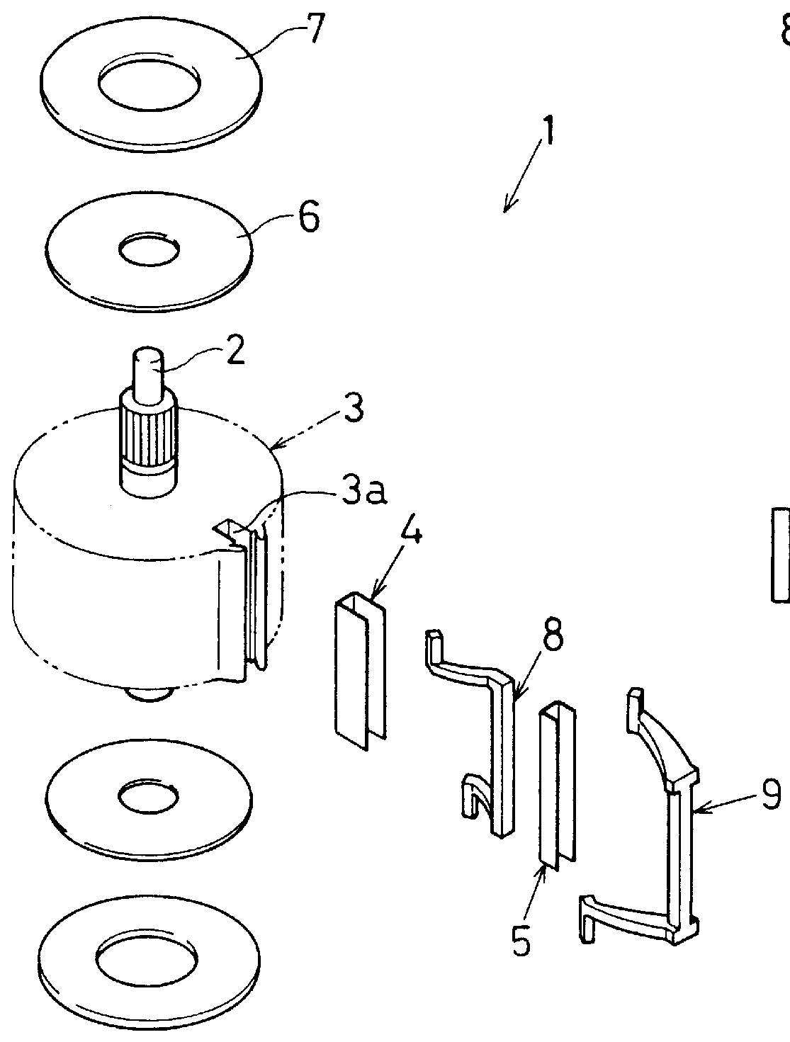 Rotor production method including assembling a slot insulator and coil trunk into a set prior to insertion into an armature core