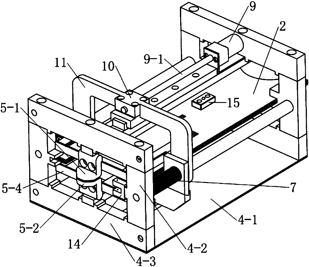 An external ejection type card feeding device of an automatic card issuing machine