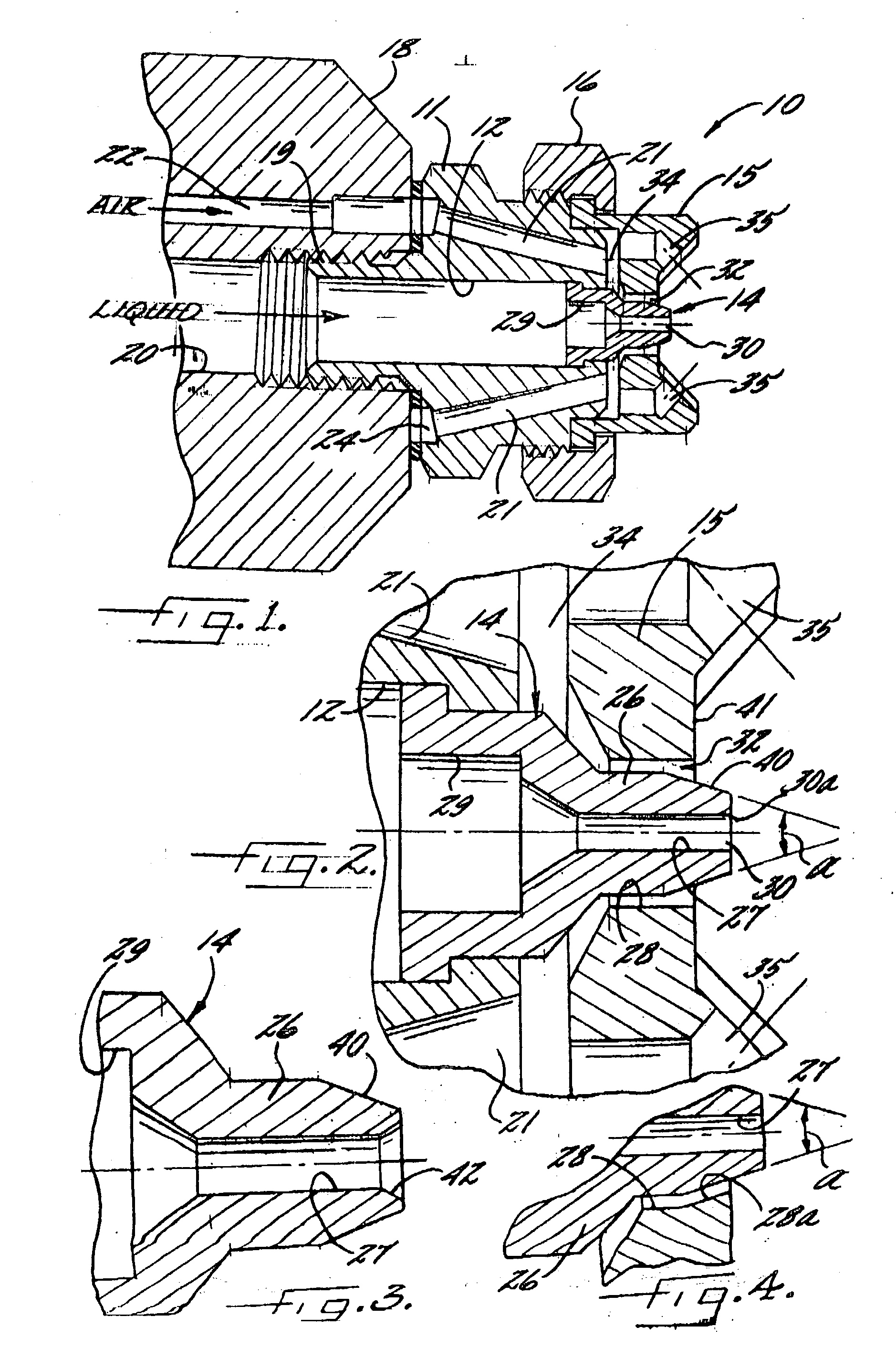 Air assisted spray nozzle assembly for spraying viscous liquids