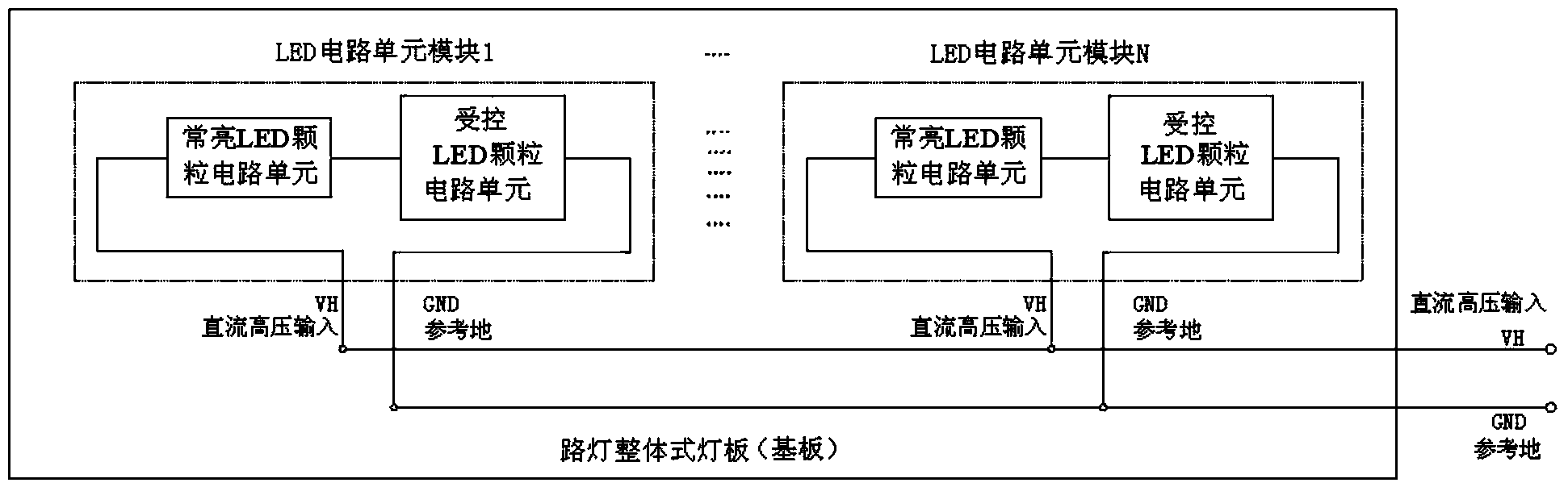 Direct drive LED lighting system controlled by integrated control circuit