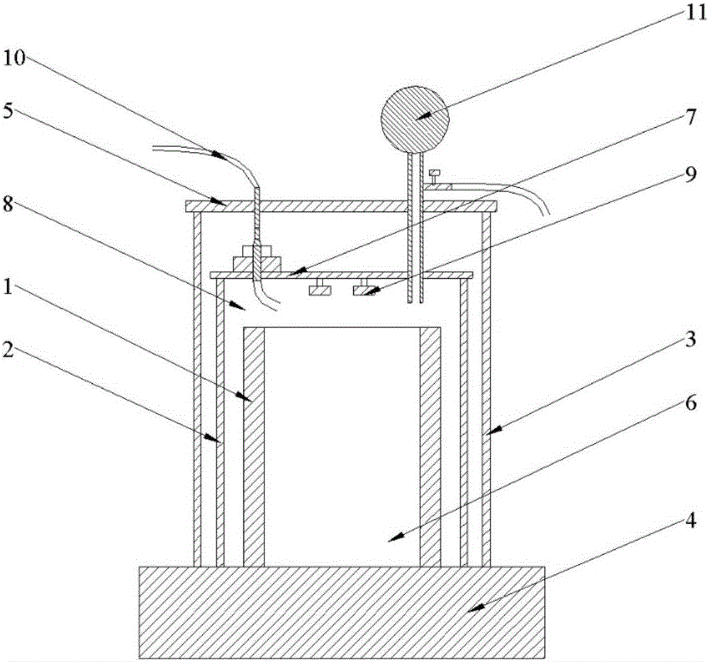 Calibration device and calibration method for equivalent self noise acceleration spectrum level of low-noise vector hydrophone