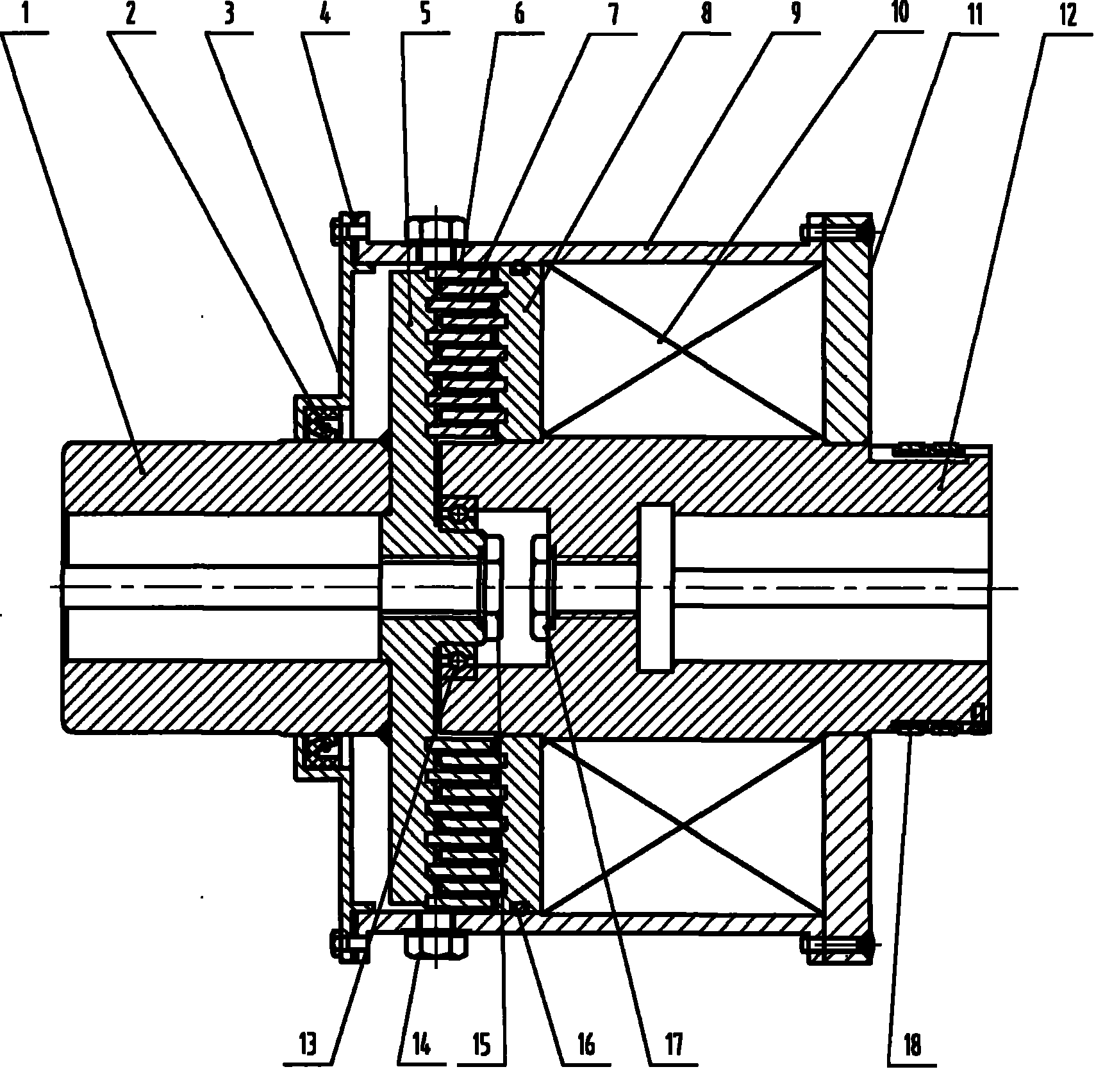 Magneto-rheological fluid soft starting device