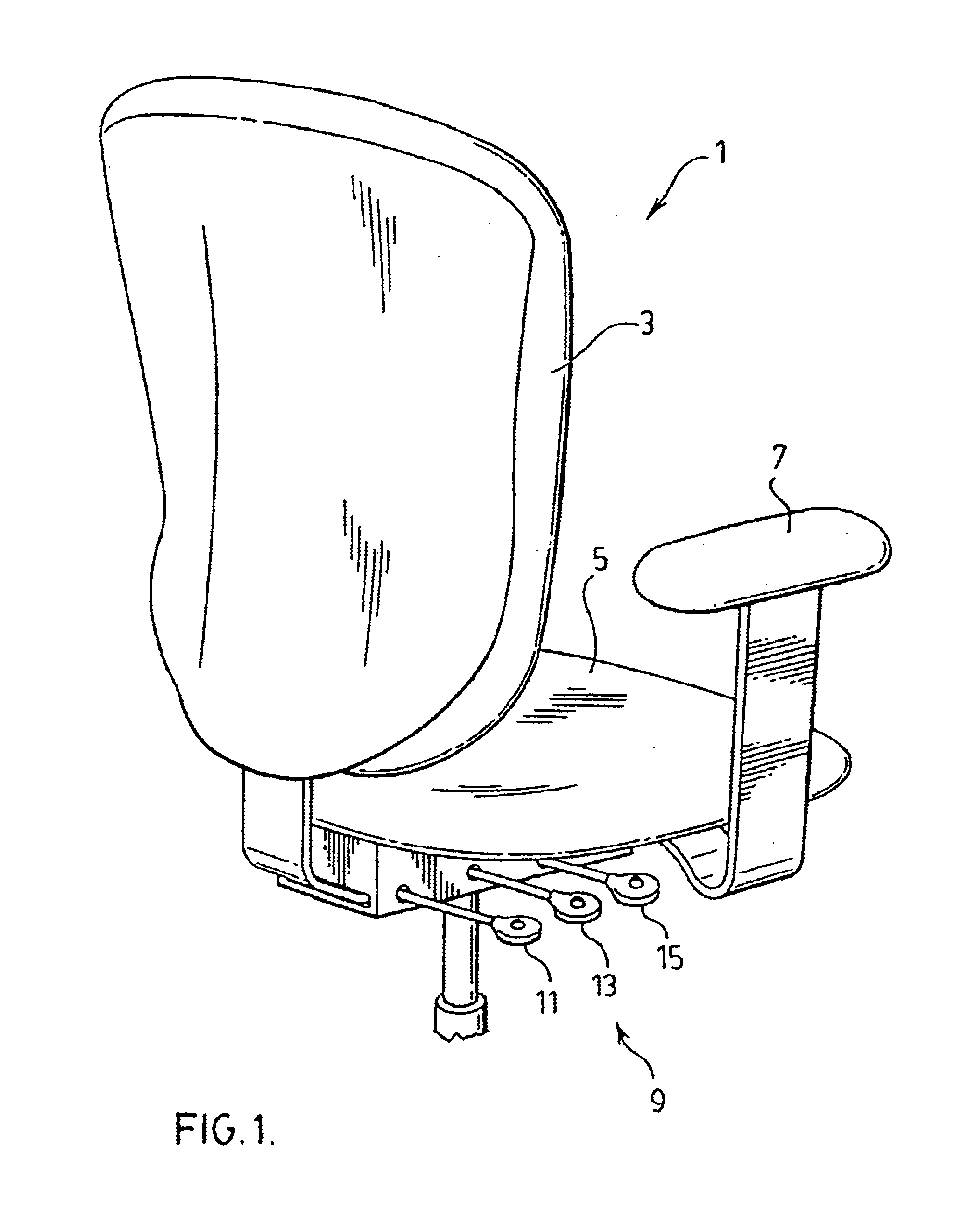 Chair with switch controls for chair control directory