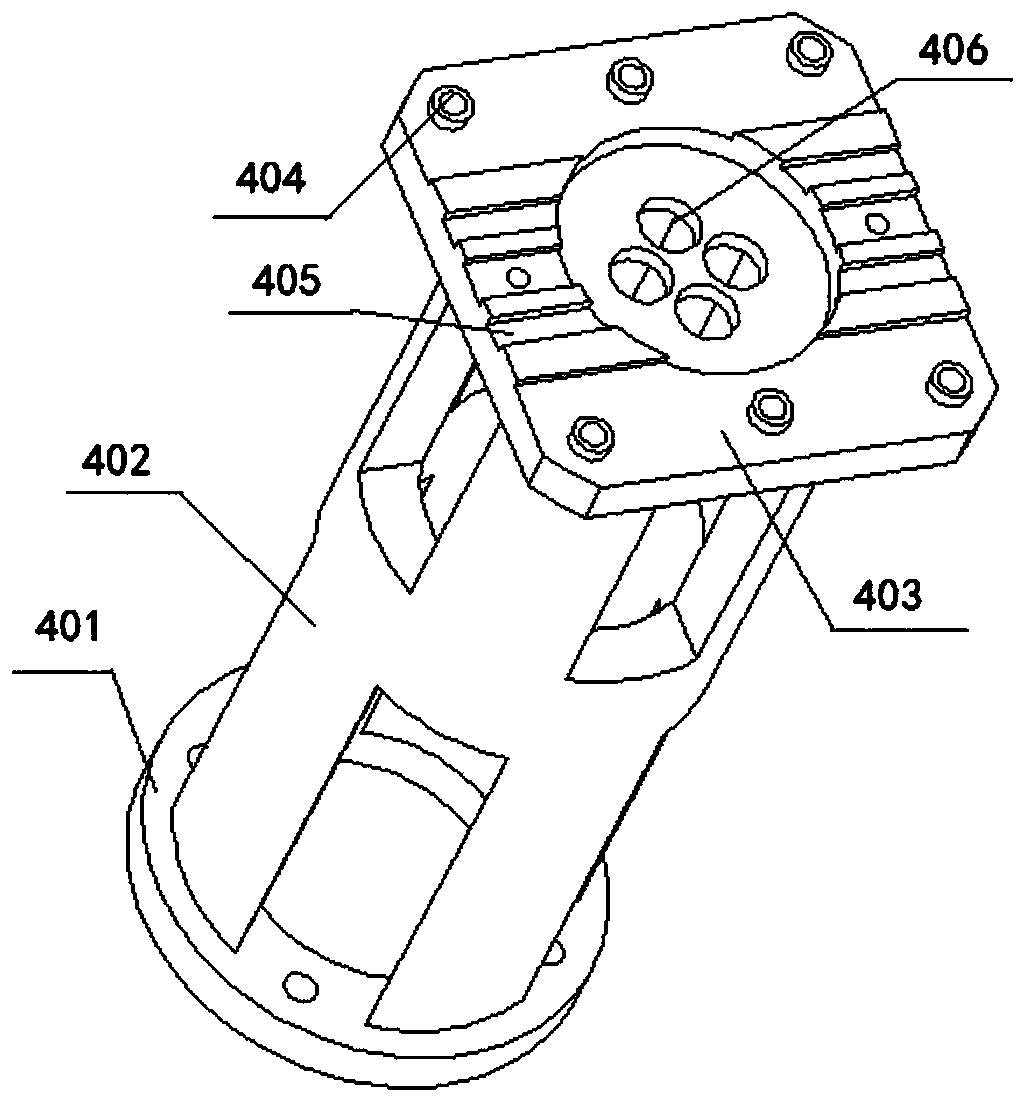 Fastening device and fastening method for multi-ridge oscillator antenna