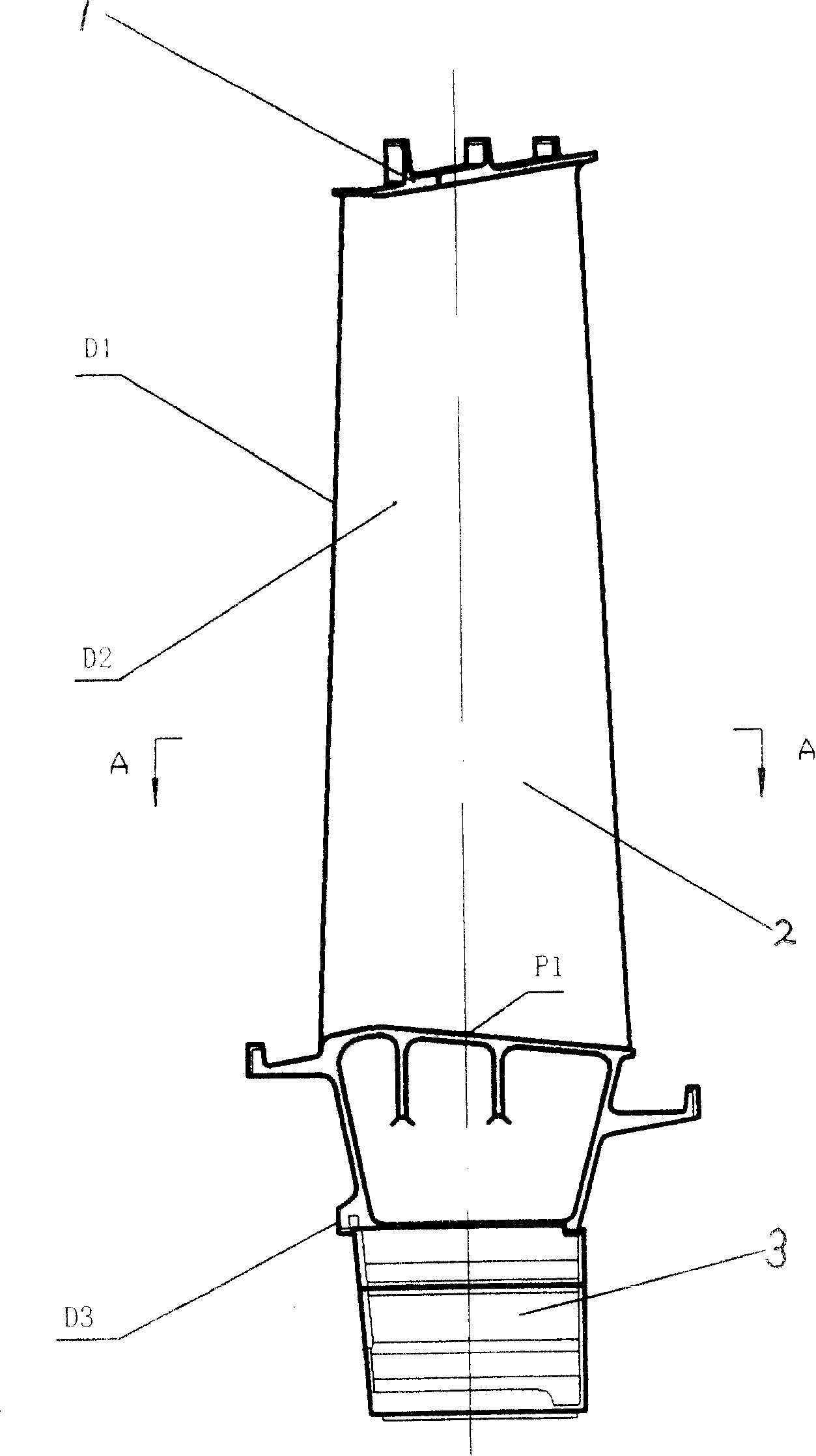 Six point positioning base line transfer method for refine casting blade