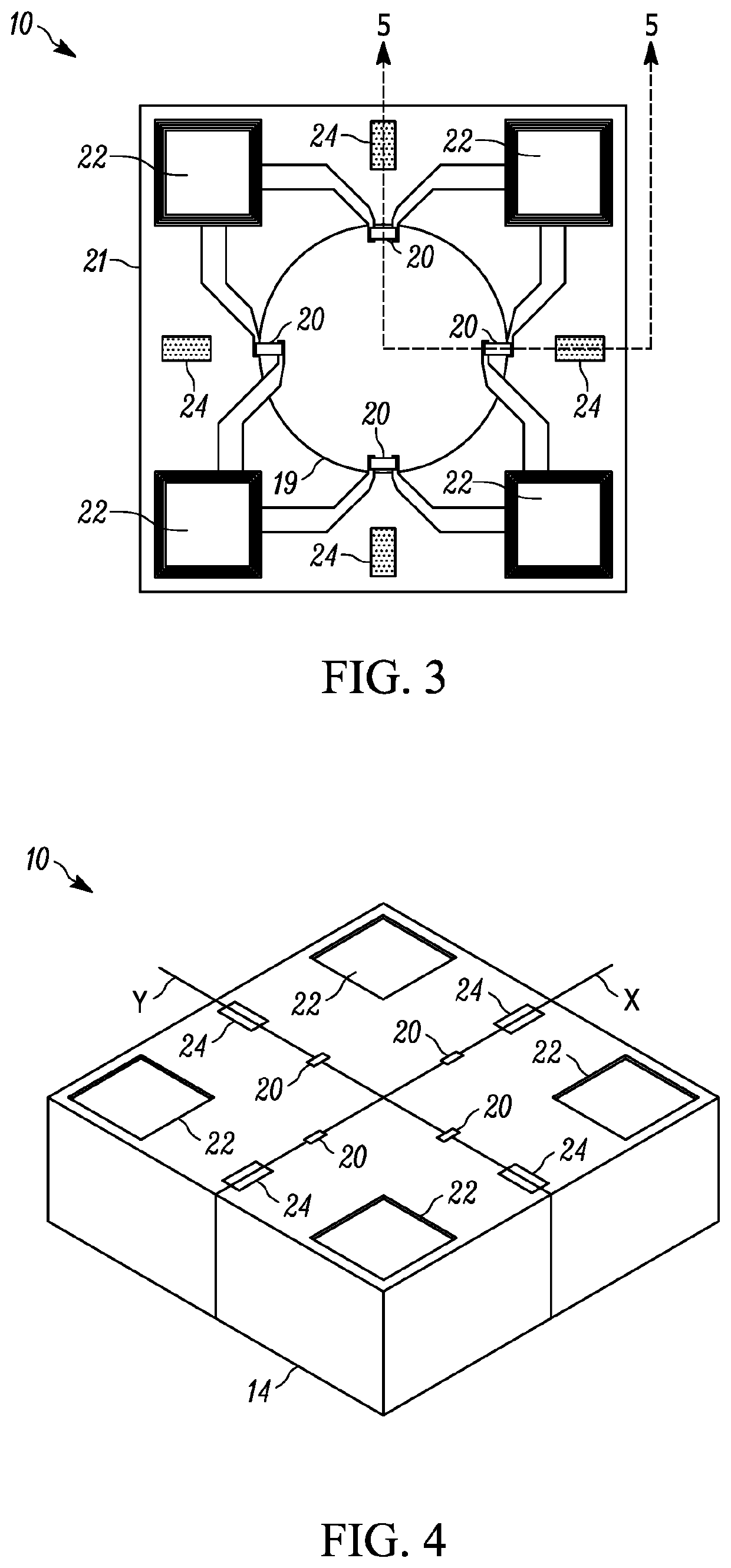 Csoi MEMS pressure sensing element with stress equalizers