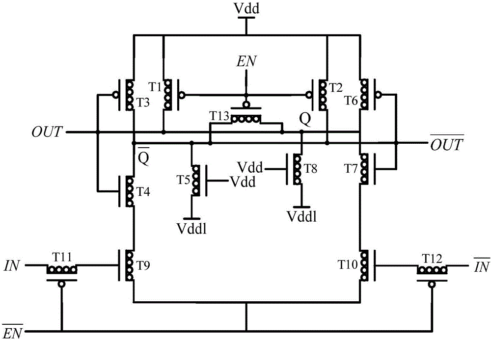 Three-valued sensitive amplifier and SRAM array implementing same