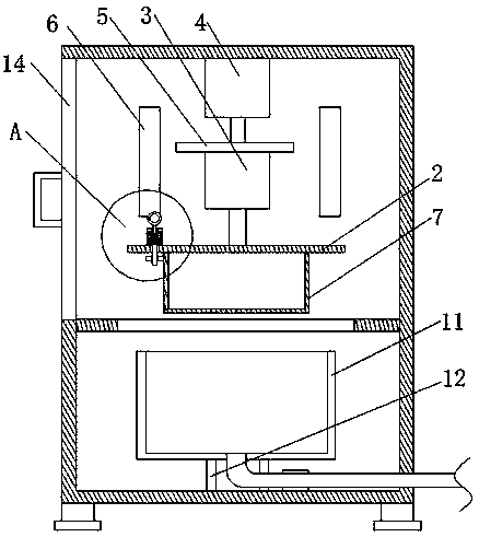 Cleaning and disinfecting device for obstetrical nursing instrument