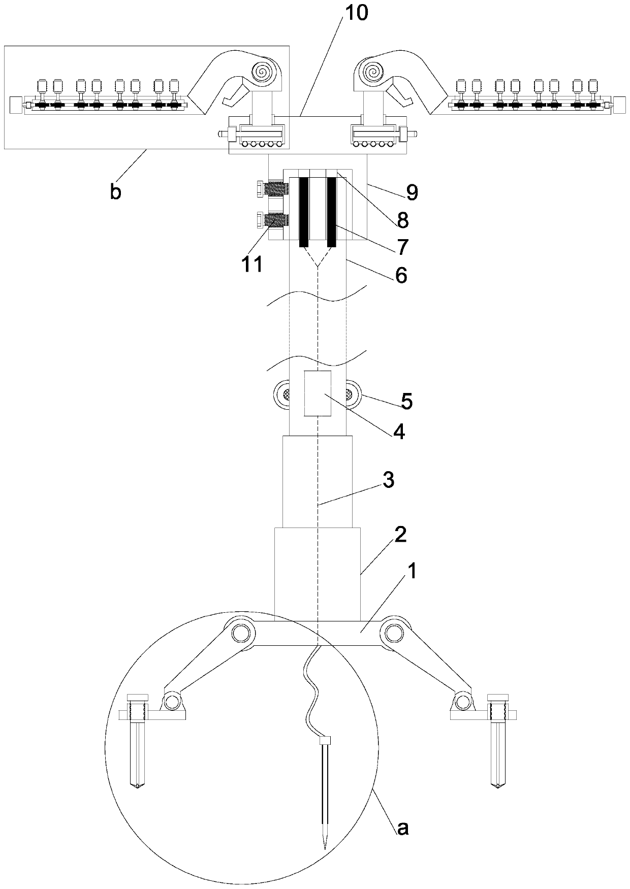 Anti-seismic erecting device for building mechanical and electrical cable installation