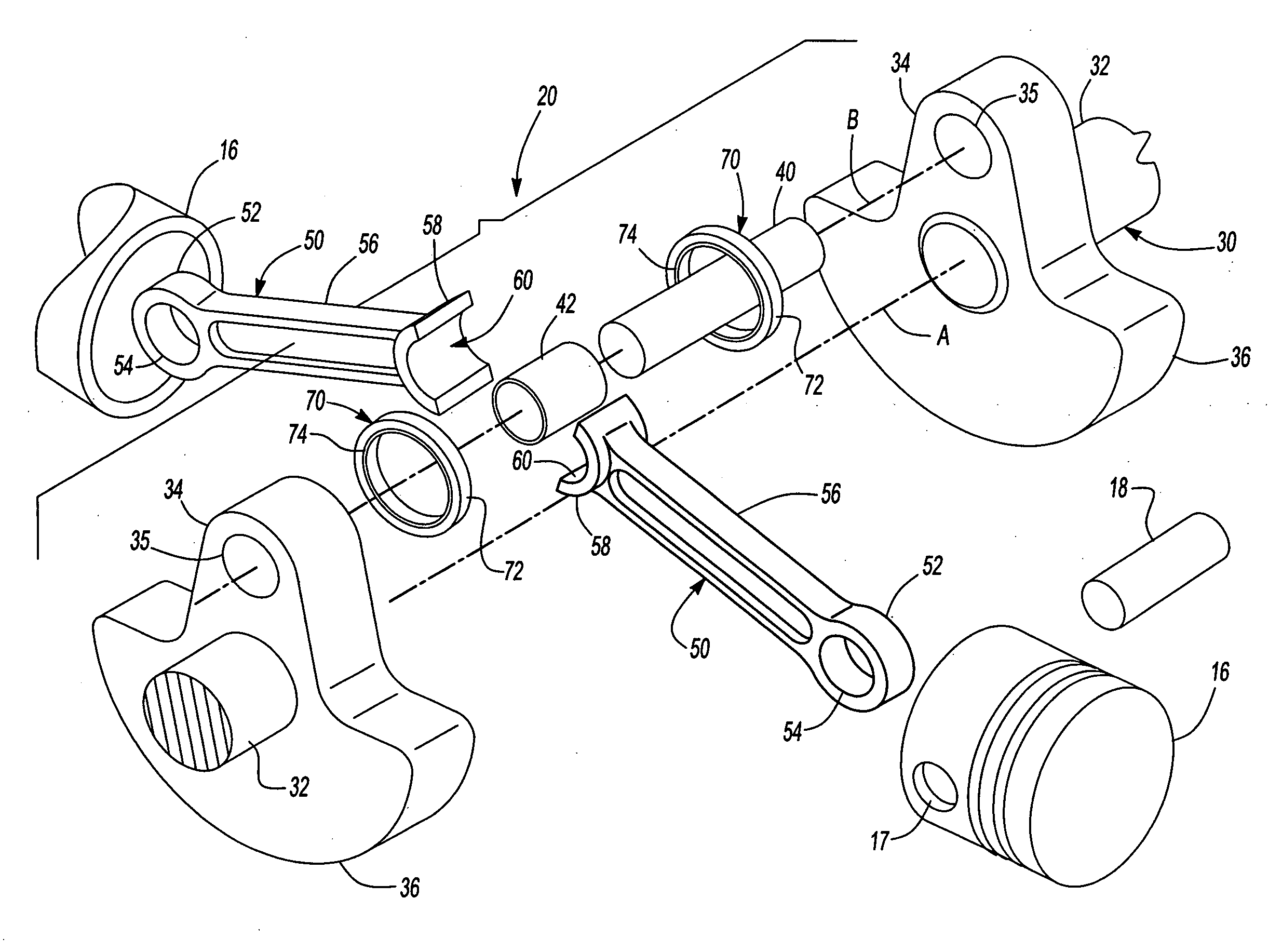 Inline crankshaft journal