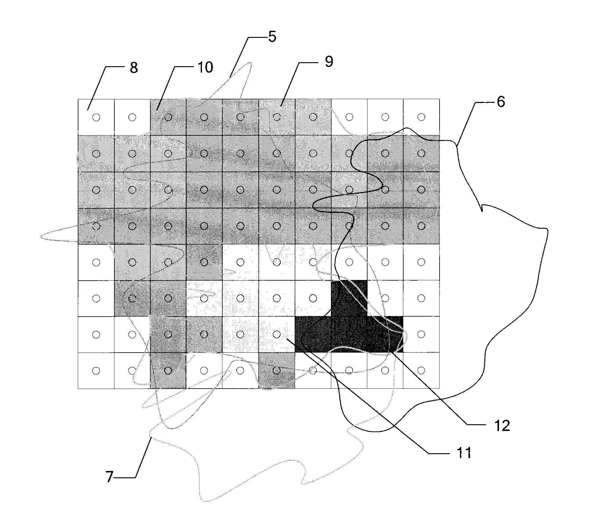 Area coverage rate calculating method based on mesh division