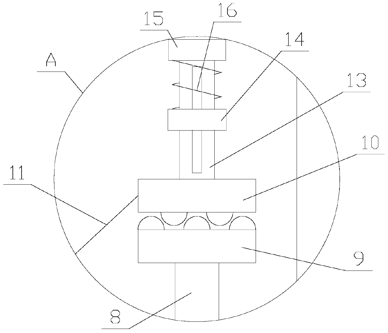 Anti-blocking bag type dust removal equipment for waste gas treatment