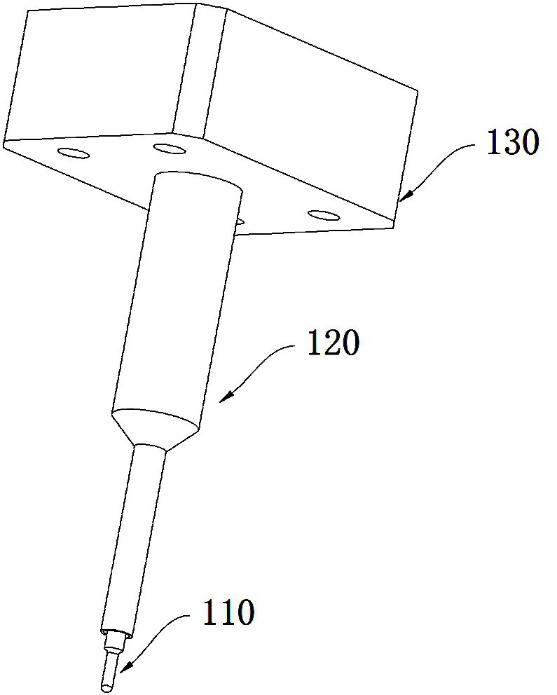 Riveting assembly and connector contact riveting device