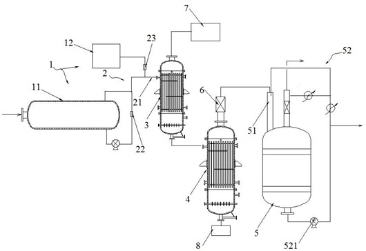 Production process and production device of electronic-grade hydrofluoric acid