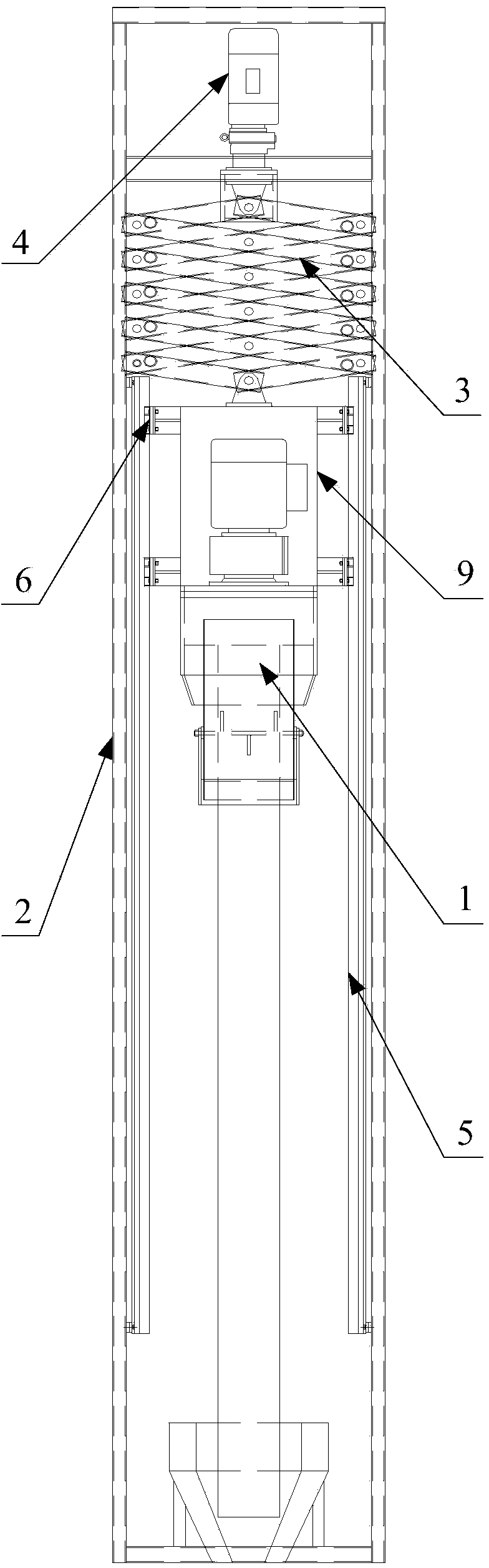 Lifting mechanism of sampling machine