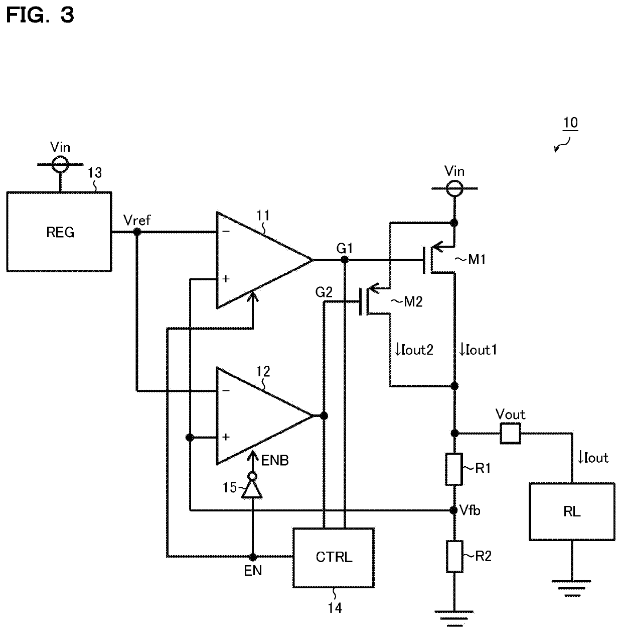 Series regulator including parallel transistors