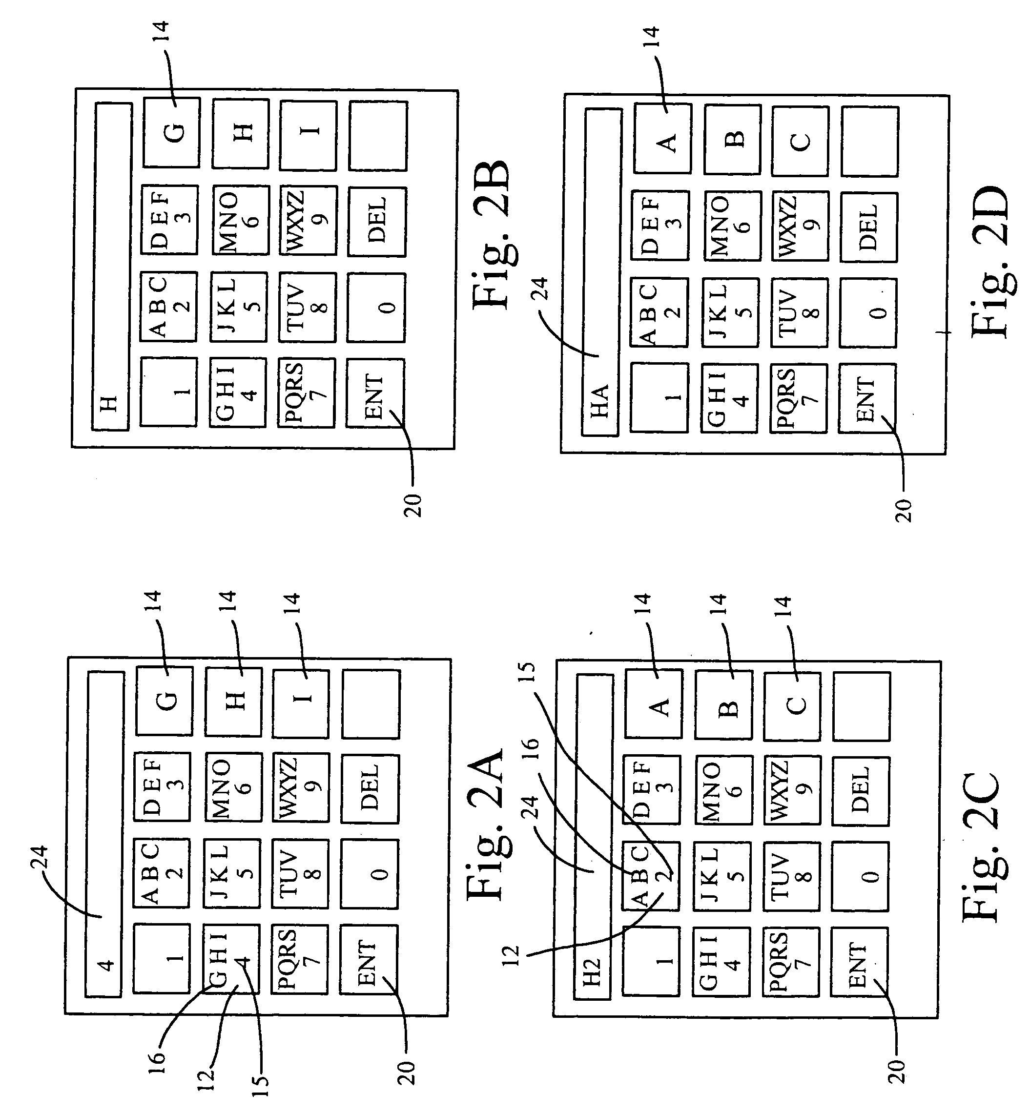 Alphanumeric keypad and display system and method