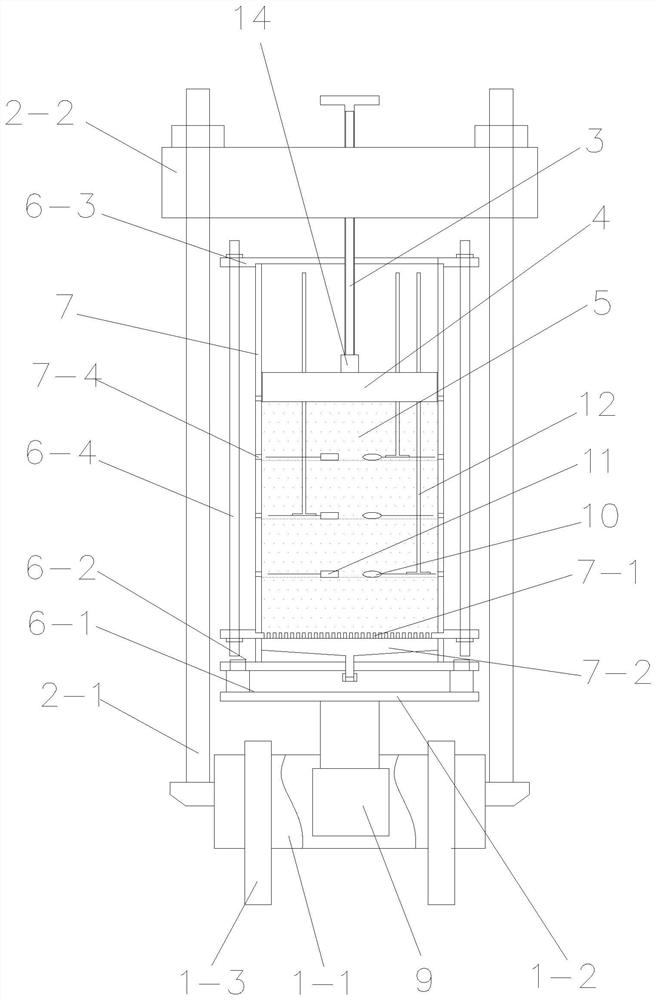 Indoor simulation test method for seepage and settlement deformation of fill foundation