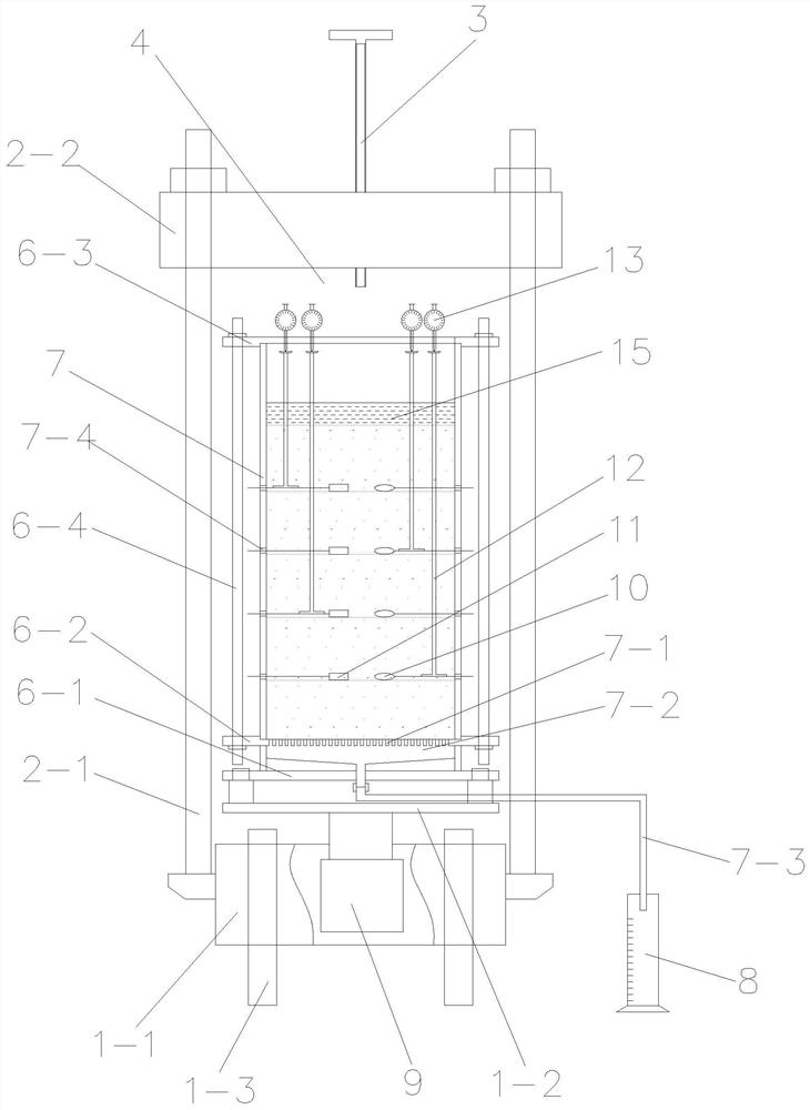 Indoor simulation test method for seepage and settlement deformation of fill foundation